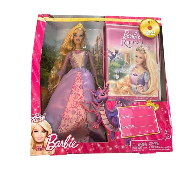 Barbie Rapunzel Doll & DVD Gift Set 2010  Princess Fairytale Barbie Collectible - Picture 1 of 3